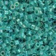 Miyuki Delica Perlen 11/0 - Turquoise green lined crystal ab DB-79